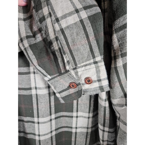Red Head Men's Fleece Lined Plaid Jacket Green Size XL 100% Cotton Warm - Picture 7 of 8